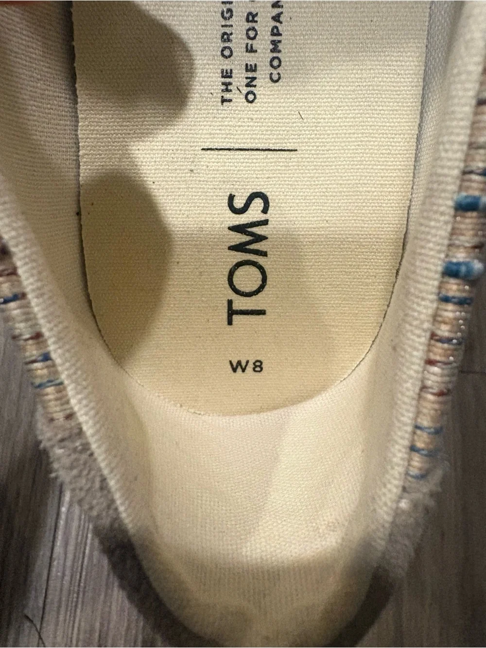 Toms Cream Multistripe Espadrille Slip-On Flats